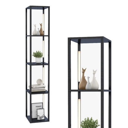 GOFLAME Floor Lamp with Shelves Tall standing Light