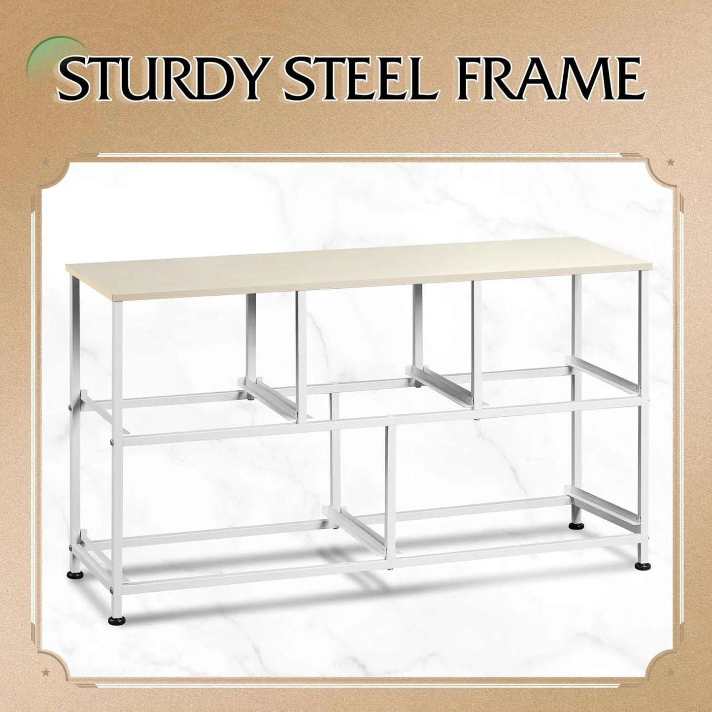 Chest of Drawers,5 Fabric Drawers Cabinet with Easy Pull Handle,Wood Top and Sturdy Steel Frame for Bedroom,Living Room