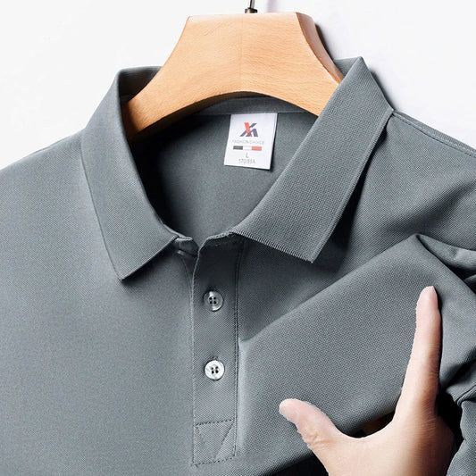 Men's Fashion Solid Short Sleeved Polo Shirt