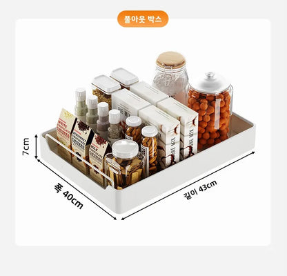 Stainless Steel Pull out Kitchen Countertop Storage Rack Multi Functional Microwave Oven Rice Cooker Oven Organizer Shelf