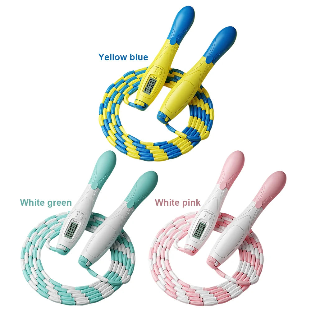 Adjustable Length Counting Jumping Rope Crossfit Speed Jumping Rope Exercise Skipping Rope for Men Women Kids Workout Equipments