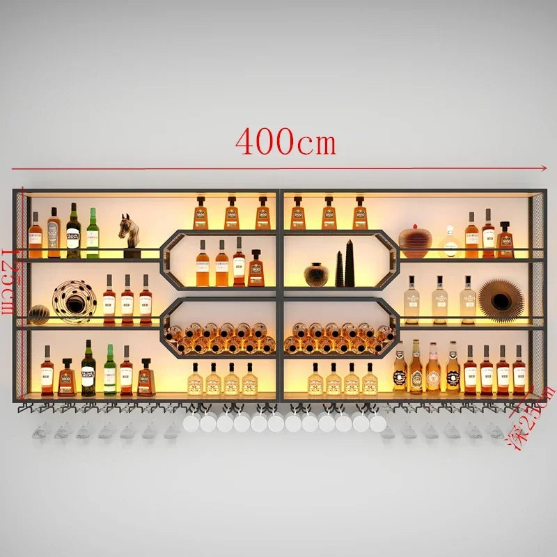 Drinks Bar Cabinet Portable Shelves Luxury Whiskey Iron Wine Rack Outdoor Home Open Cabinets Display Vitrinas Full Bar Furniture