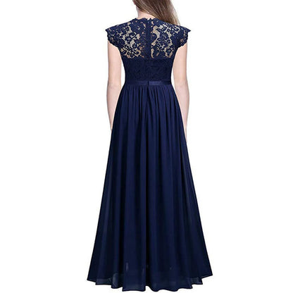 Lady Casual Lace Sleevesless Maxi Dress