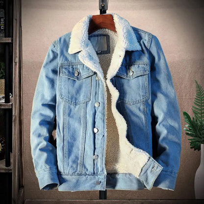 Super Soft  Popular Lapel Buttons Jeans Jacket