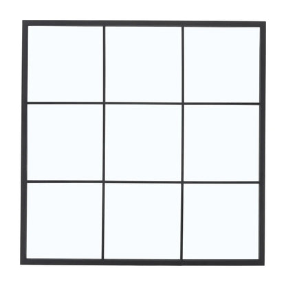 Black Window Mirror Wall Accent Metal Framed Mirror