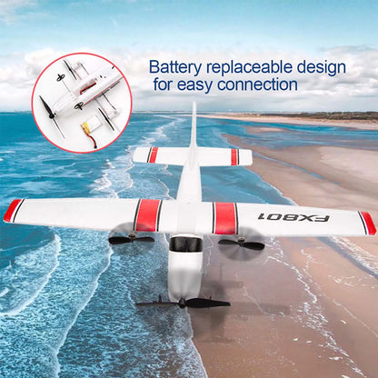 FX801 RC Aircraft Airplane 2.4GHz 2CH RC Airplane Aircraft Outdoor Flight Toys for Kids Boys Remote Intelligent Device