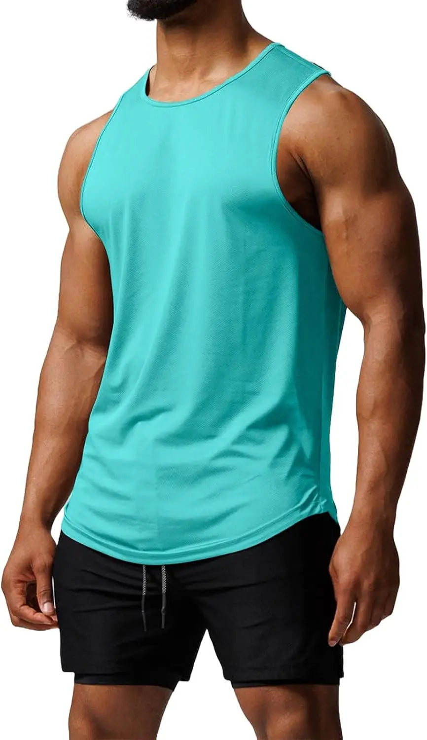TURLAT Men's Workout Tank Tops Quick Dry Sleeveless Shirts for Men