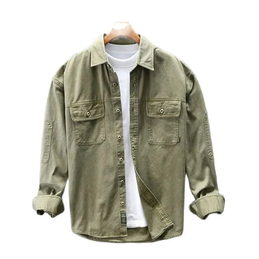 Multi Pocket Patchwork Vintage Cargo Shirts