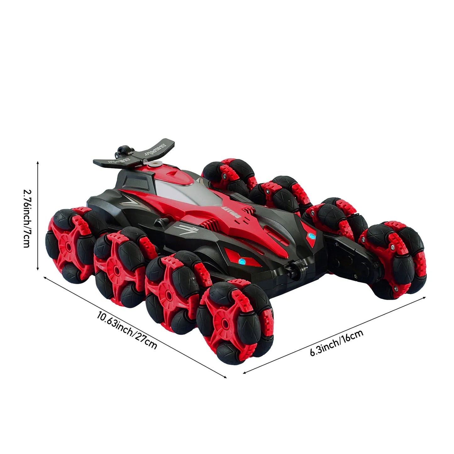 8 Round 2.4G RC Stunts Spray Drift Car Toy for Kids Holiday Present