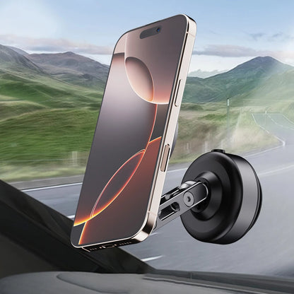 Foldable Magnetic Electric Vacuum Car Phone Holder 360° Rotating Vacuum Adsorption Car Mount Mobile Phone Holder Aluminum Alloy