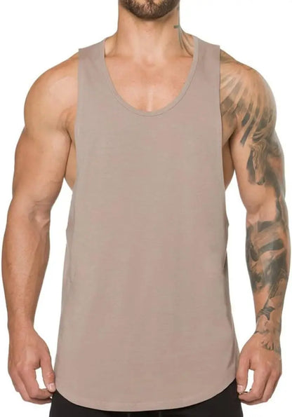 Men's Muscle Gym Workout Stringer Tank Topsdybuilding Fitness T-Shirts T01