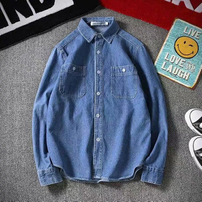 Trendy Denim Shirts,  Korean Style