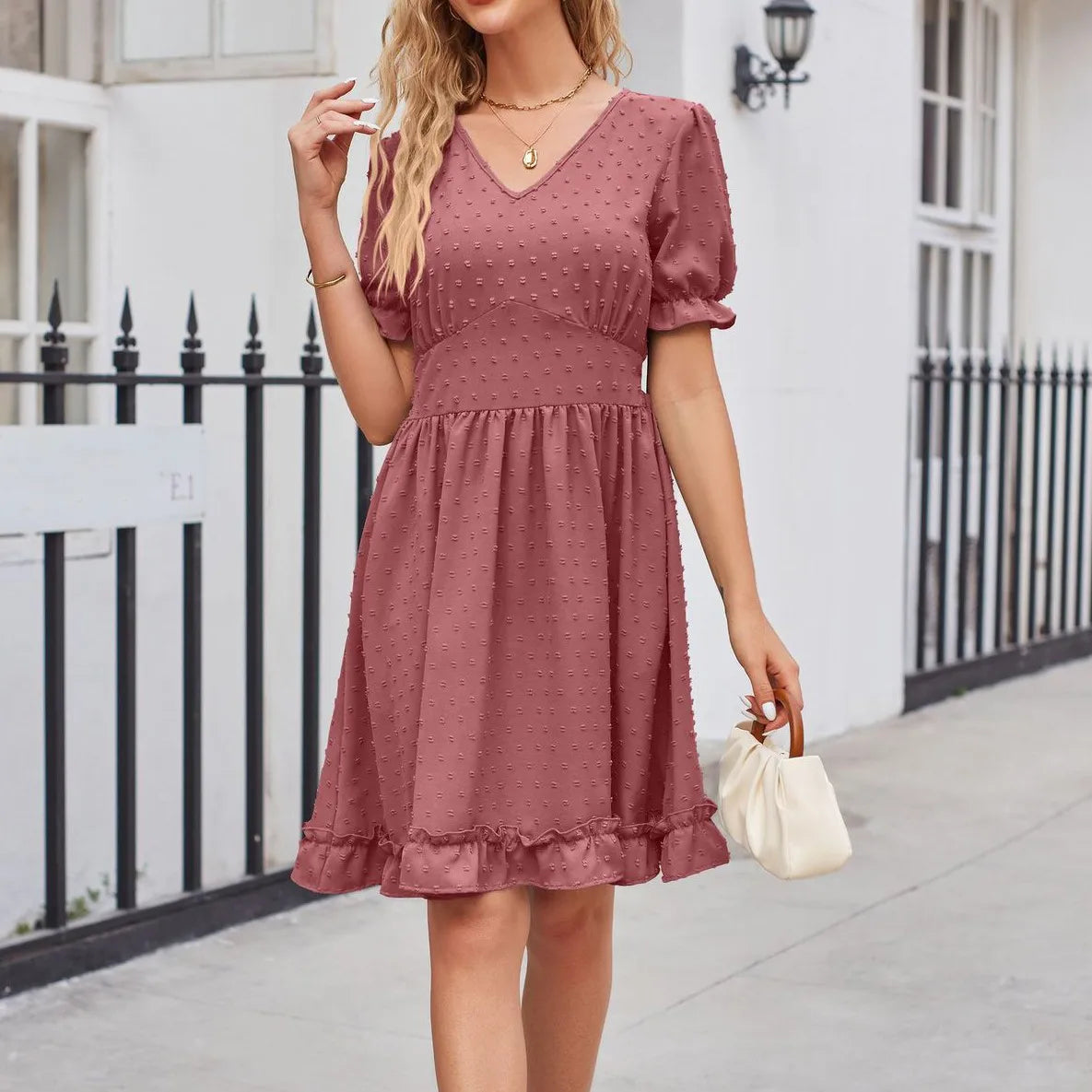 Elegant Bodycon Sexy Cotton Women'S Dress