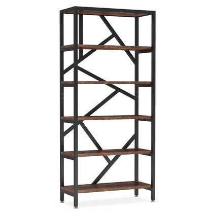 Bookshelf 71" Industrial Etagere Bookcase 5 Shelf Display Rack For Living Room