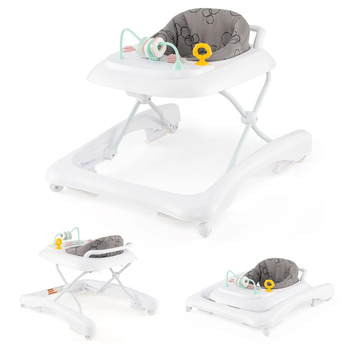 ERGOMASTER Foldable Baby Walker 2-in-1 Baby walker & Push Walker Combo-Grey