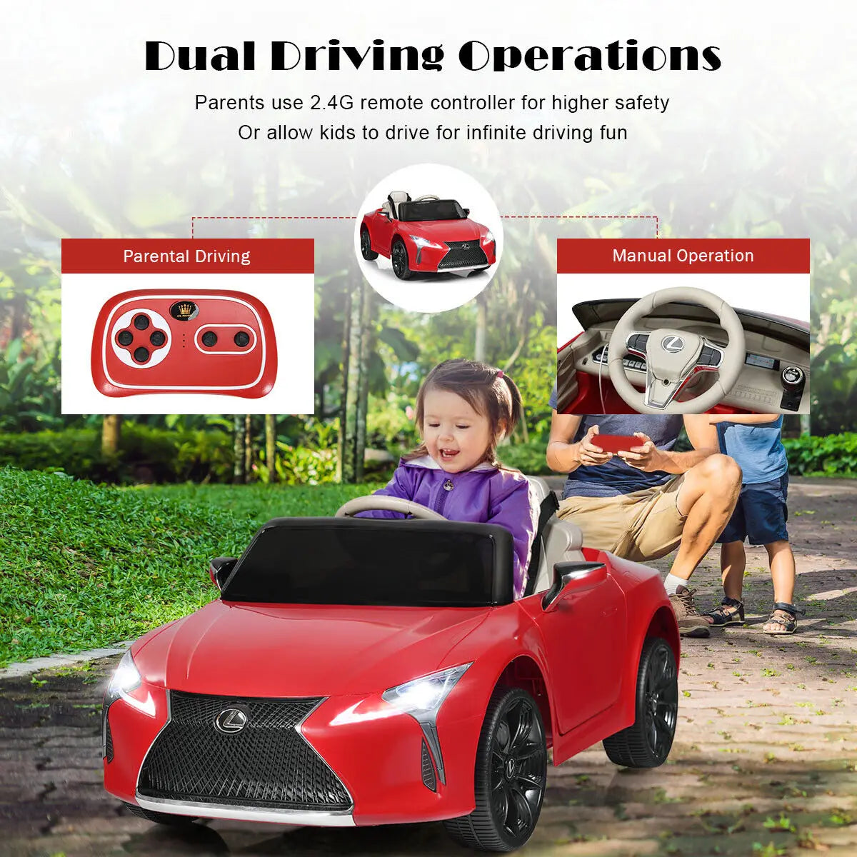 DORTALA Lexus Licensed Electric Ride on Car 12V Battery Kids Car Toy w/Remote Control
