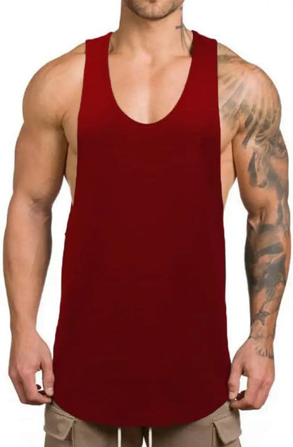 Men's Muscle Gym Workout Stringer Tank Topsdybuilding Fitness T-Shirts T01