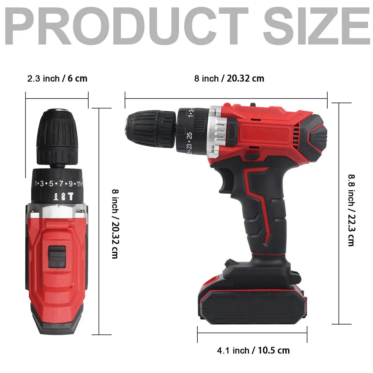 21V Cordless Impact Drill Electric Screwdriver Electric Hammer Drill Mini Wireless Hand Drill  Home DIY Electric Power Tools