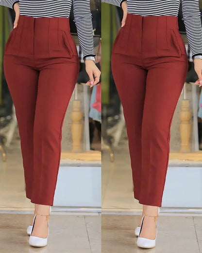 Women Office Wear High Waist Pants for Women Formal Pants