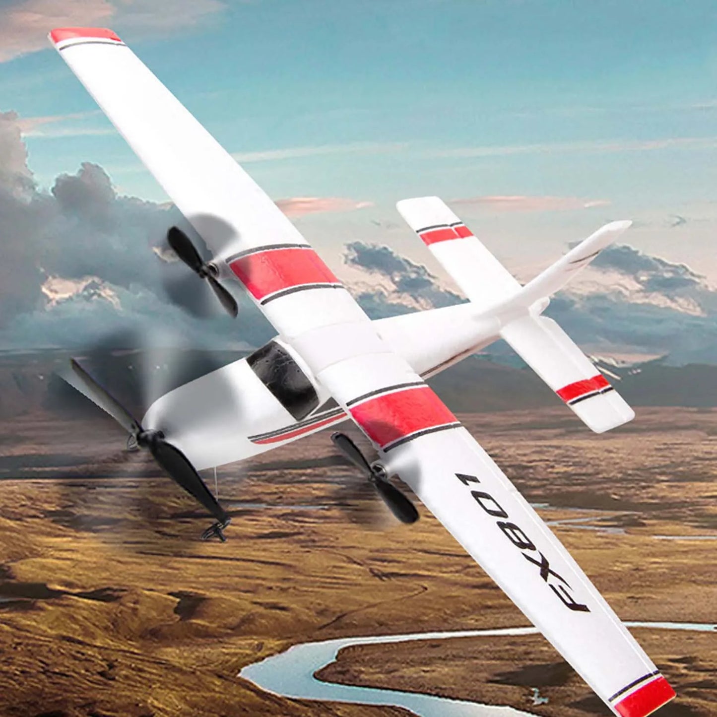 FX801 RC Aircraft Airplane 2.4GHz 2CH RC Airplane Aircraft Outdoor Flight Toys for Kids Boys Remote Intelligent Device