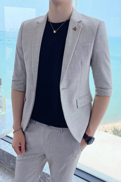 Summer New Men's  Dress Suit