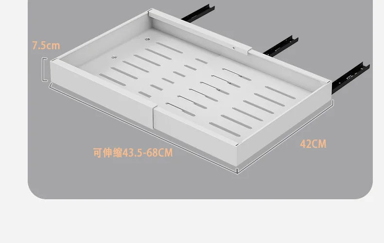 Expandable Pull Out Cabinet Organizer Metal Stick Slide Out  Drawers Storage Kitchen Adjustable Sliding Roll Out Cabinet Shelves