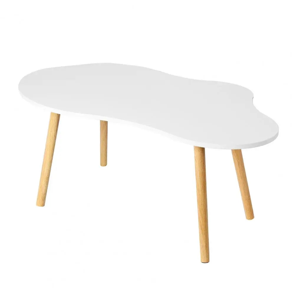 Mid Century Modern Tea Table, Small Coffee Table, Living Room Center Minimalist Display Coffee Table with Cloud Shape
