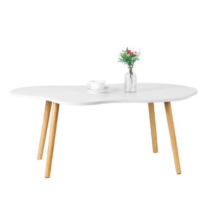Mid Century Modern Tea Table, Small Coffee Table, Living Room Center Minimalist Display Coffee Table with Cloud Shape