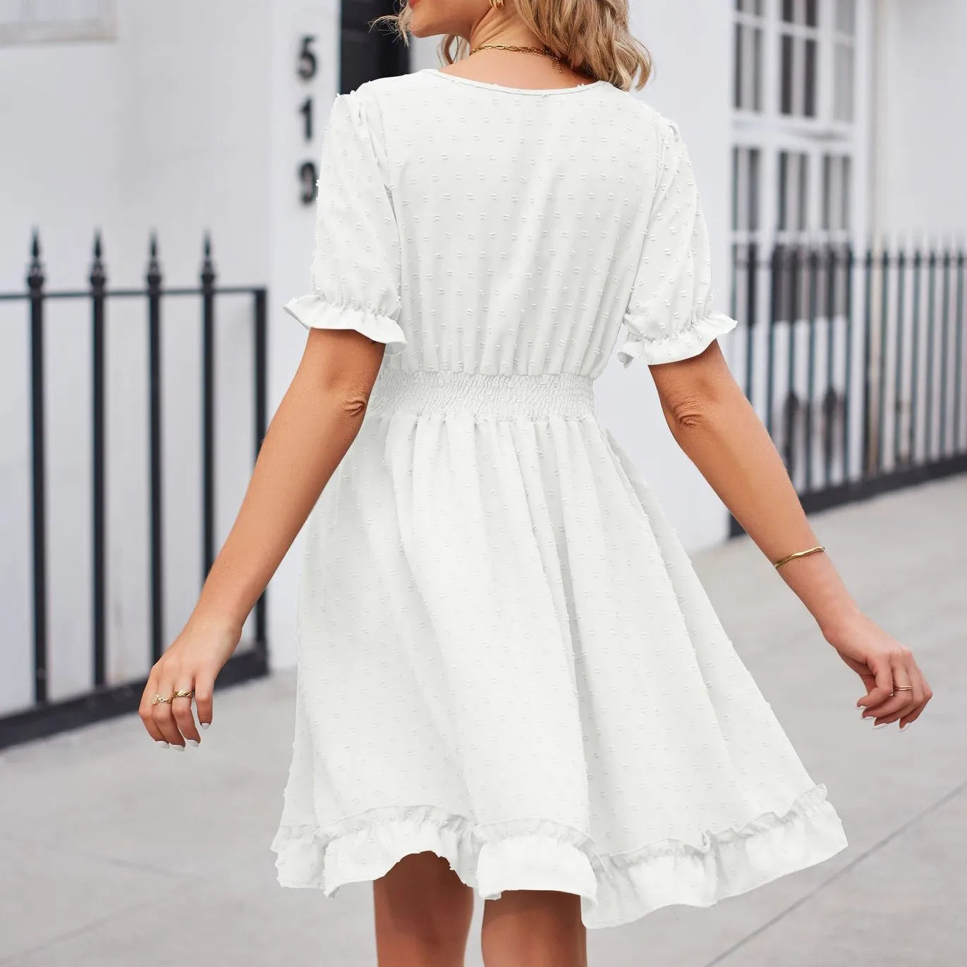 Elegant Bodycon Sexy Cotton Women'S Dress