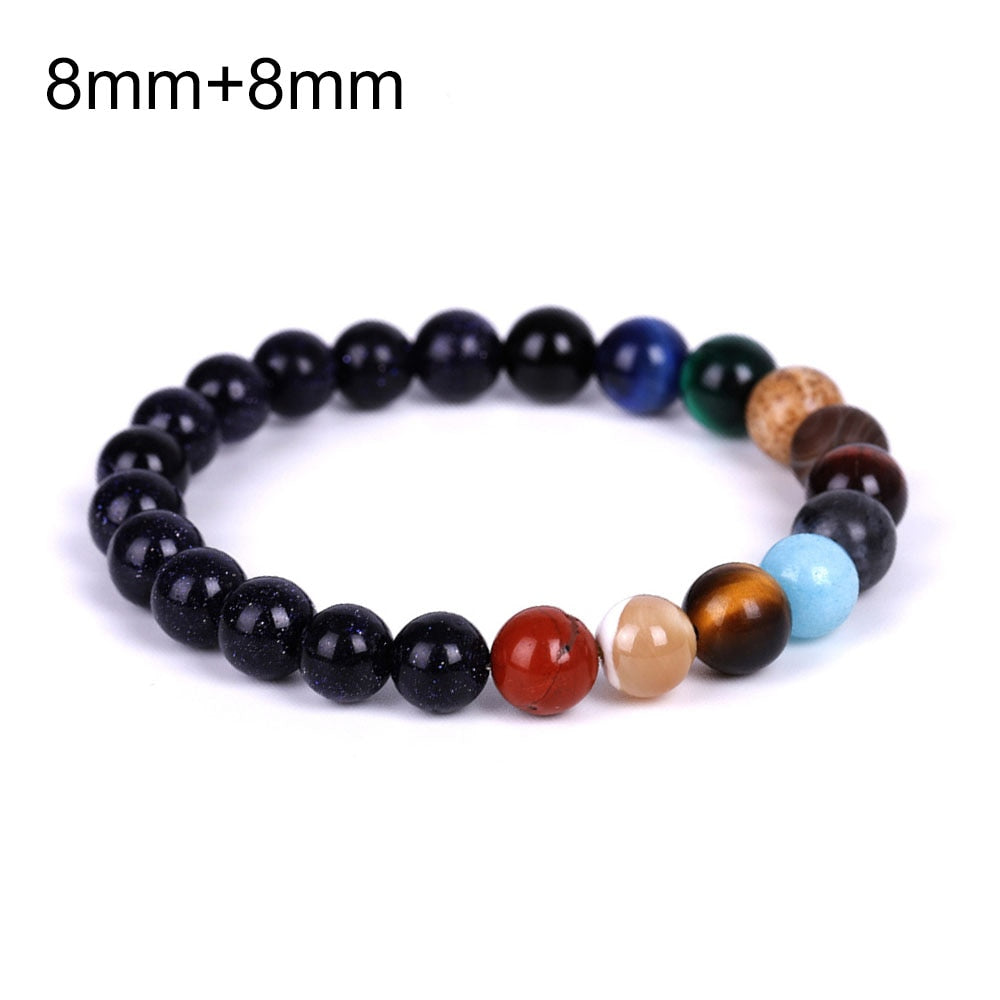 Universe Solar System Bracelet Women Natural Stone Eight Planets Bracelet Men Best Friends Gift For Him Gift For Her MY8