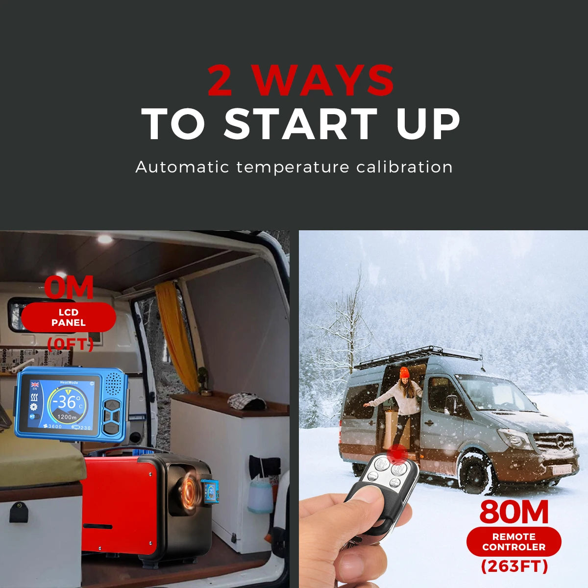 Sunster 8KW Diesel Air Heater All in One 12V Universal Car Parking Heater LCD  Remote Control  For Car Trailer Truck