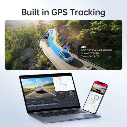 LINGDU D500 Dash Cam Ultra HD 4K Built-in 5GHz WI-FI GPS English Voice Control Dash Car Camera 24H Loop Recording D500 Car DVR