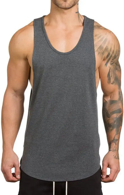 Men's Muscle Gym Workout Stringer Tank Topsdybuilding Fitness T-Shirts T01