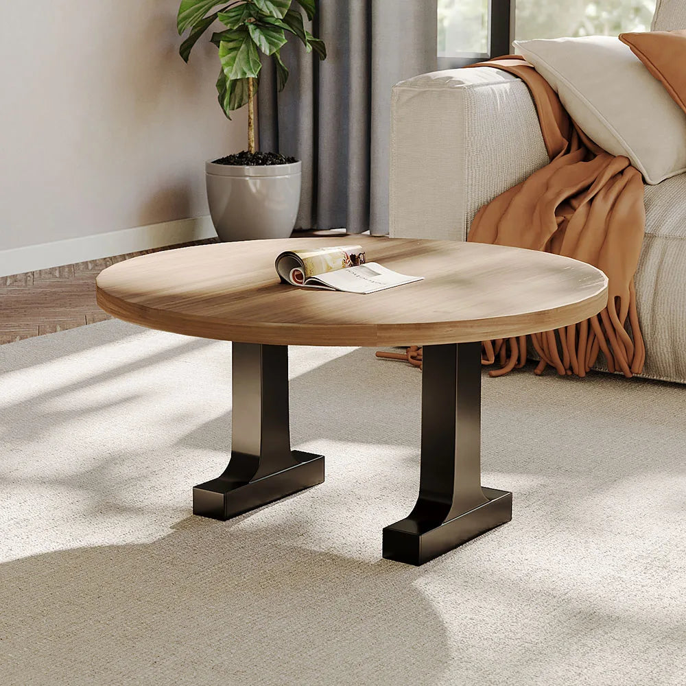 Livingandhome Height Metal Table Legs Furniture Accessories Anti-slip Black Iron Table Leg Round Metal Table Legs