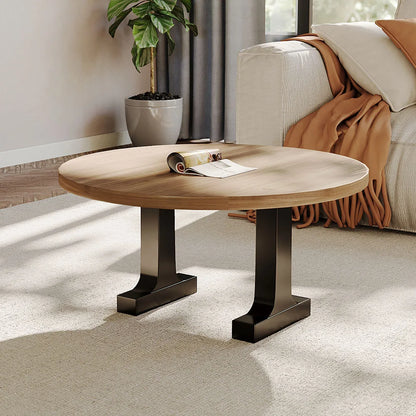 Livingandhome Height Metal Table Legs Furniture Accessories Anti-slip Black Iron Table Leg Round Metal Table Legs