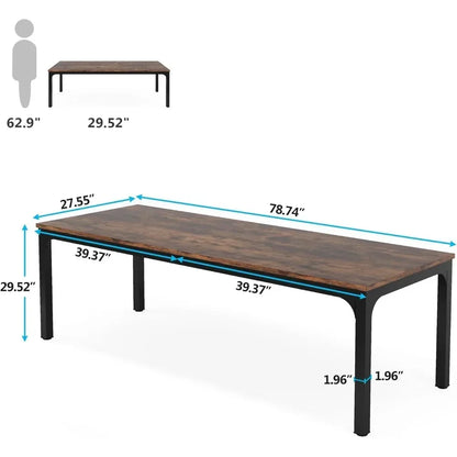 78.7 Inches Extra Long Computer Desk 2 Person Desk, Double Long Desk, Workstaion For Home Office