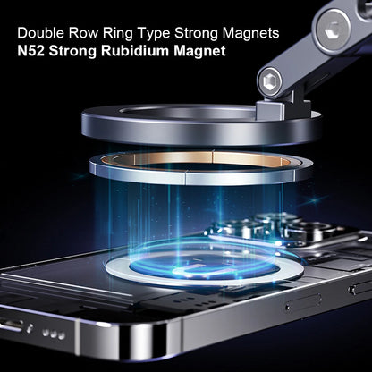 Foldable Magnetic Electric Vacuum Car Phone Holder 360° Rotating Vacuum Adsorption Car Mount Mobile Phone Holder Aluminum Alloy