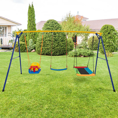 ERGOMASTER 300 kg Heavy Duty Swing Set Backyard Kids Swing Set Indoor & Outdoor Playset