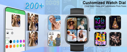 Smart Watch, 1.91" Smartwatch (Answer/Make Call), IP68 Waterproof Fitness Tracker, 110+ Sport Modes, Heart Rate and Sleep Monit