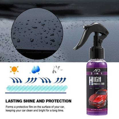 3 In 1 Car Ceramic Coating Spray 100ml Auto Nano Ceramic Coating Car Exterior Scratch Restorer Ceramic Spray Coating