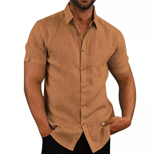 Short Sleeve Cotton Linen Shirts