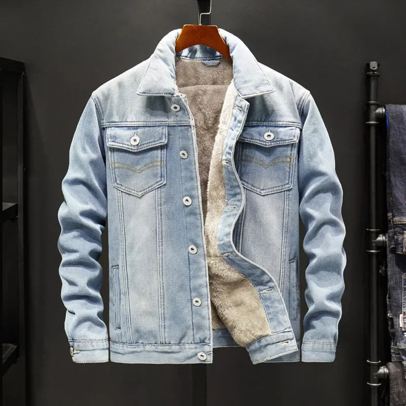 Denim Cotton Coat Fleece Lining