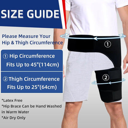 VKWE Hip Brace Hip Support for Men and Women,Thigh Support Groin Brace Sciatic