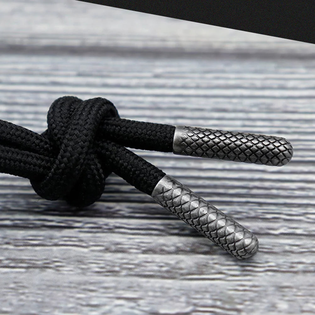 10 Pcs Wide Shoe Laces Ends Crimping Tool Caps for Hoodies Drawstring Tips Buckle Sneaker Personality