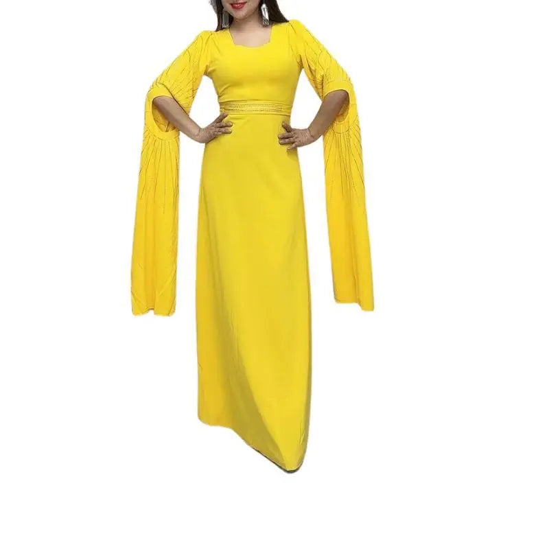 Muslim Party Dress for Women Jalabiya Abaya Ramadan Long Sleeve Dresses Abayas WomanKimono Robe Moroccan Caftan Vestidos 2023