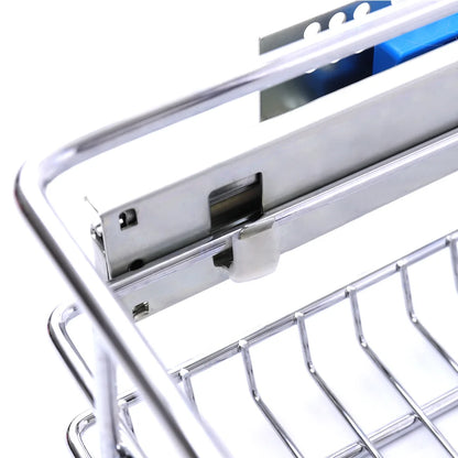 Pull Out Wire Basket Kitchen Cabinet Larder Organizer Cupboard Drawer, 40CM