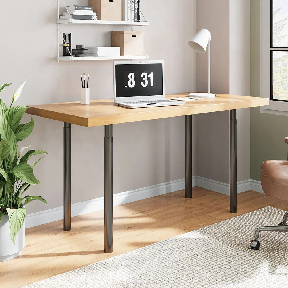 Livingandhome Height Metal Table Legs Furniture Accessories Anti-slip Black Iron Table Leg Round Metal Table Legs