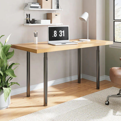 Livingandhome Height Metal Table Legs Furniture Accessories Anti-slip Black Iron Table Leg Round Metal Table Legs