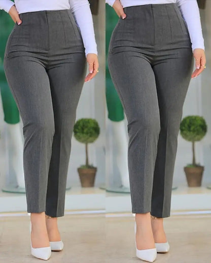 Women Office Wear High Waist Pants for Women Formal Pants