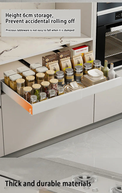 Expandable Pull Out Cabinet Organizer Metal Stick Slide Out  Drawers Storage Kitchen Adjustable Sliding Roll Out Cabinet Shelves